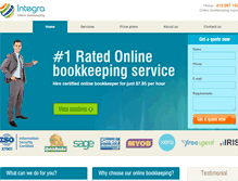 Tablet Screenshot of integraonlinebookkeeping.com